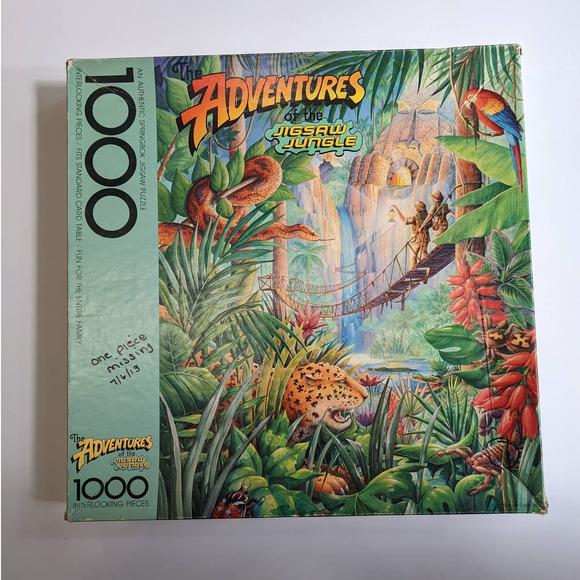 Vintage Jigsaw Puzzle "The Adventures of the Jigsaw Jungle" Springbok 1980's - Picture 2 of 10